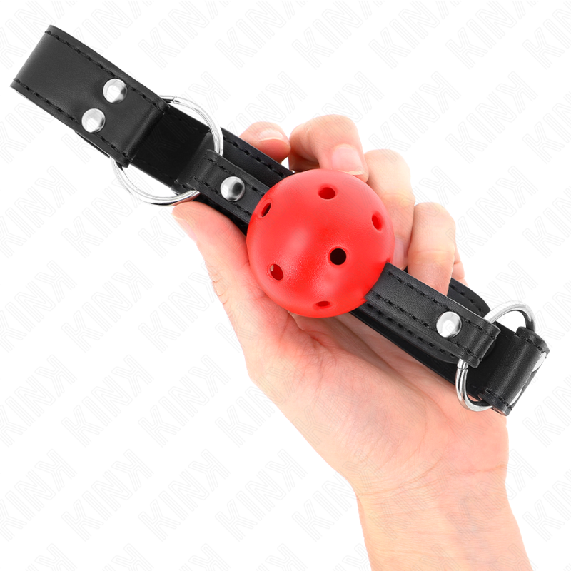 Bâillon BDSM Respirant Double Rivet Réglable - Kink