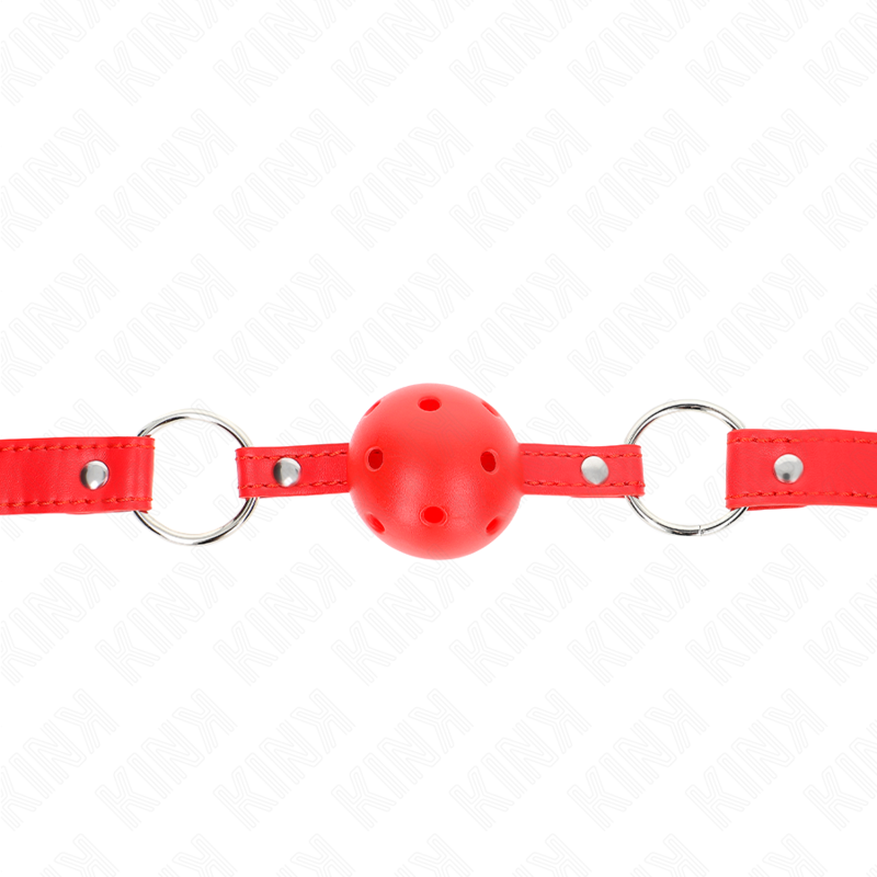 Bâillon BDSM Respirant Double Rivet Réglable - Kink