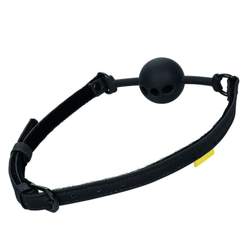 Bâillon Boule BDSM Respirant Boundless Cuir Végan Réglable - CalExotics