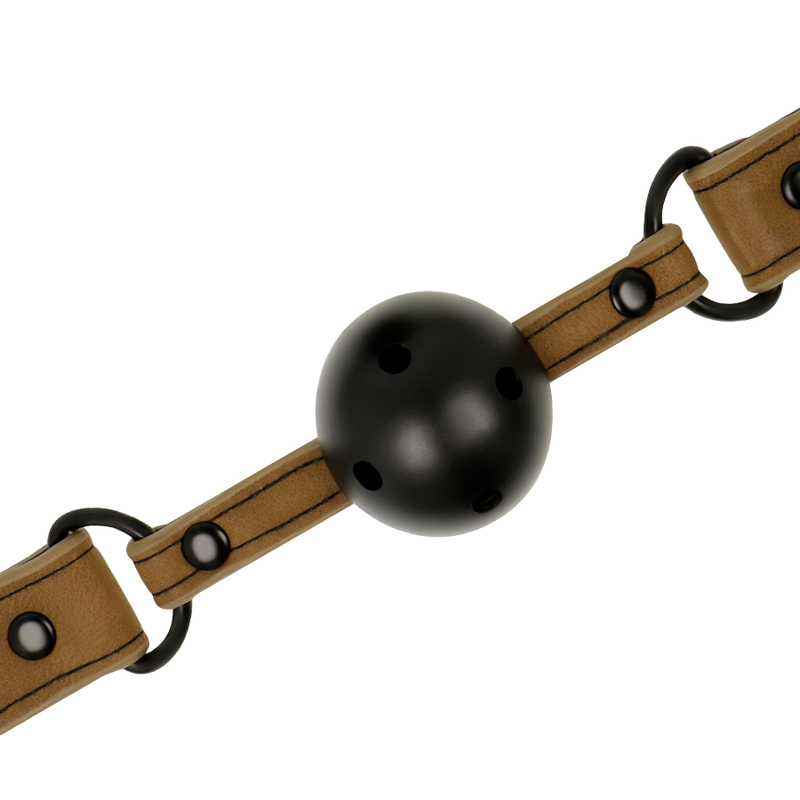 Bâillon Boule Respirant Vegan Sangles Réglables - Fetish Submissive