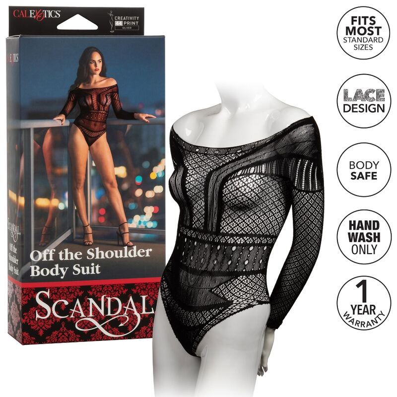 Body Sexy Épaules Dénudées Scandal Maille Respirante Taille Unique - CalExotics