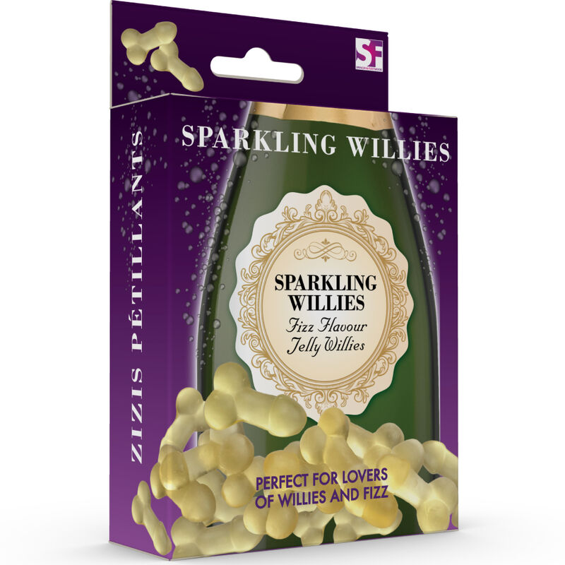 Bonbons Pétillants Willies Forme Pénis Arôme Prosecco 120g - Spencer & Fleetwood