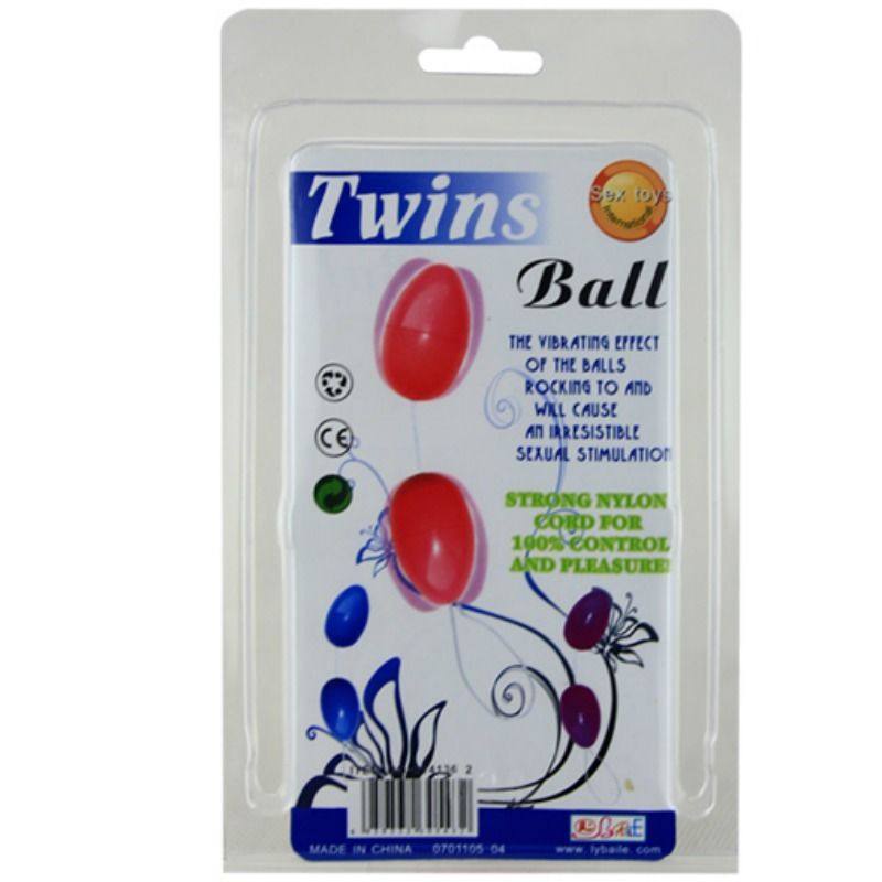 Boules Anales Twins Balls Cordon Nylon Effet Vibrant Lilas - Baile