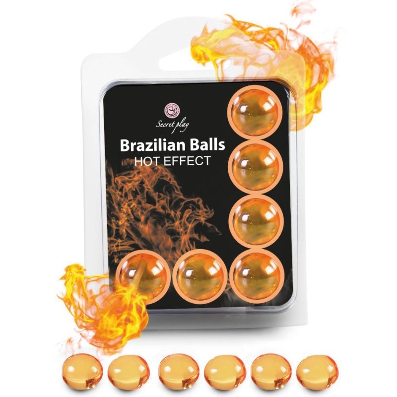 Boules Brésiliennes Effet Chaleur Set de 6 Lubrifiantes - Secretplay