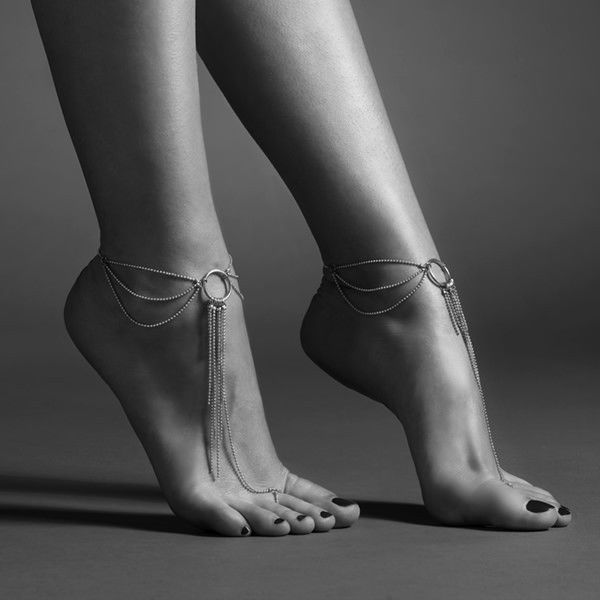 Bracelets de Pieds Dorés Chaînettes Style Cabaret Vintage - Bijoux Indiscrets