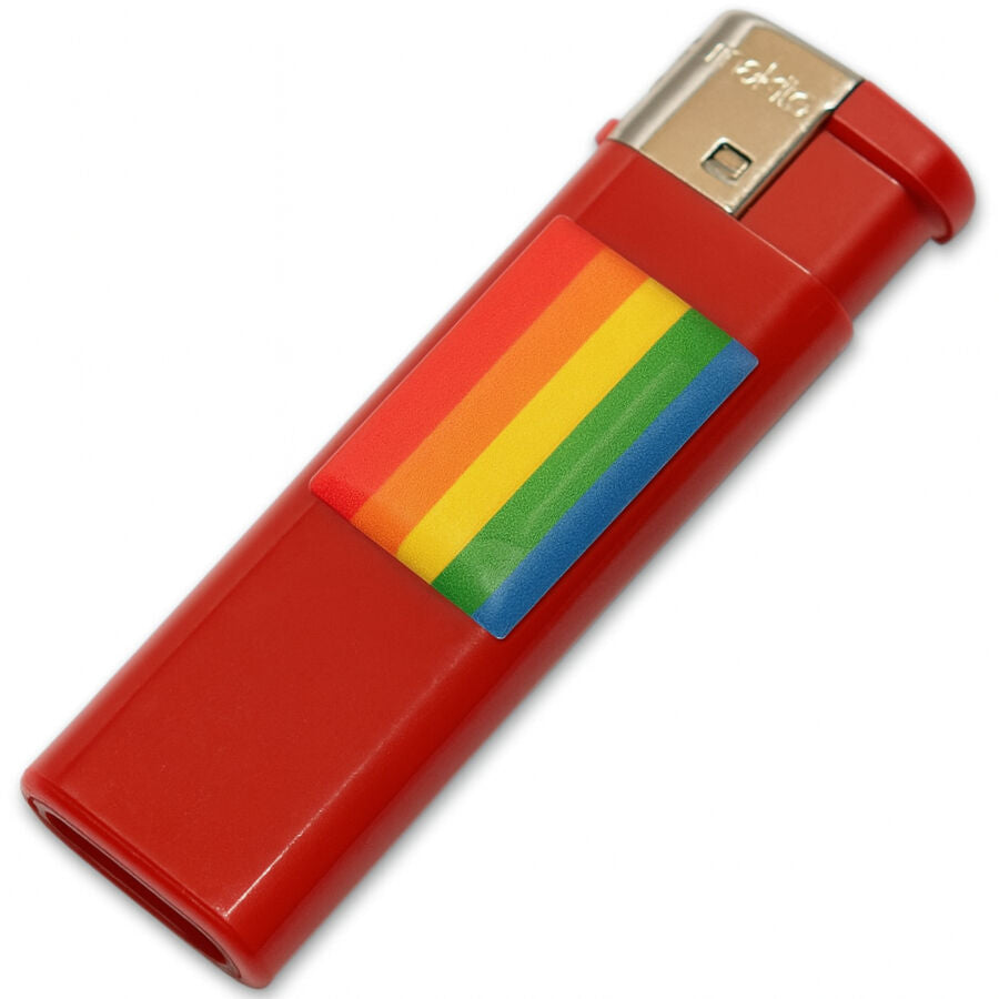 Briquet Rechargeable Drapeau LGBT Arc-en-Ciel - Pride