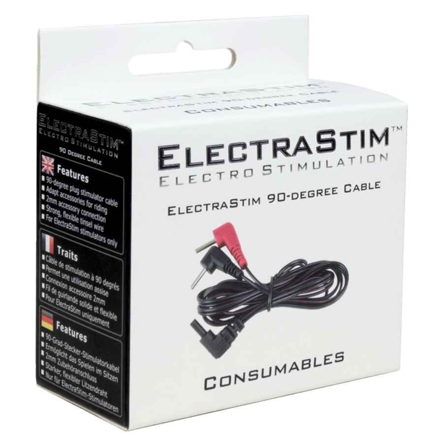 Câbles de Stimulation Électro à 90 Degrés Connecteurs Sécurisés - ElectraStim