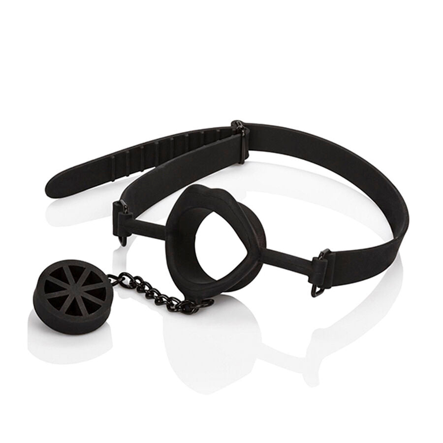 CALEXOTICS - SCANDAL BÂILLON AVEC PLUG EN SILICONE NOIR