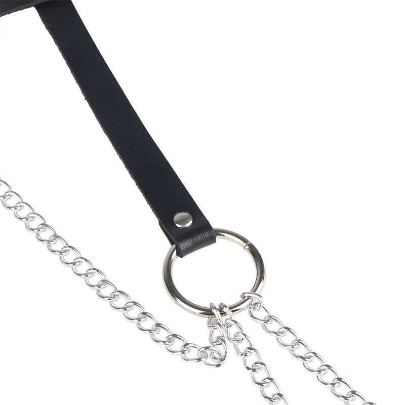 Ceinture Chaîne Bague Cuir Détails Anneaux Taille Unique - Subblime