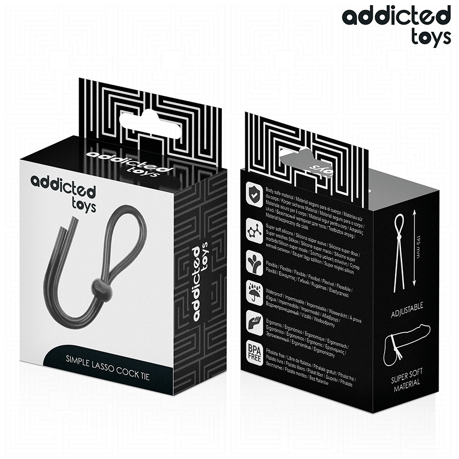 Cockring Corde Silicone à Boucle Unique Ajustable - Addicted Toys