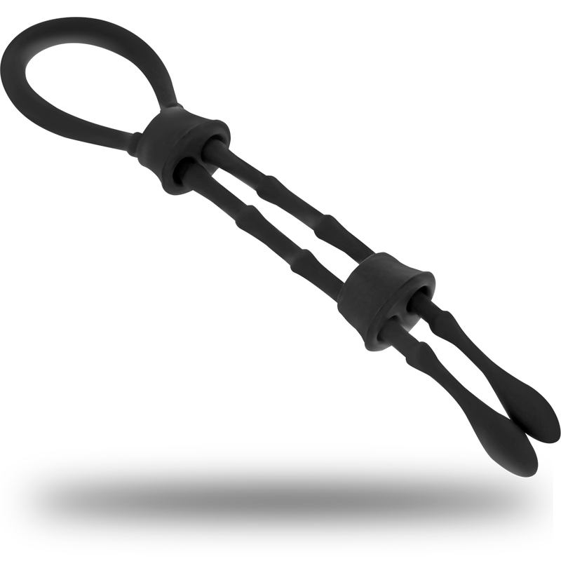 Cockring Cordon Pénis et Testicules Silicone Réglable - Ohmama