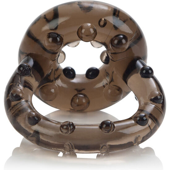 Cockring Double Anneau All Star Pénis et Testicules TPR Confort - CalExotics
