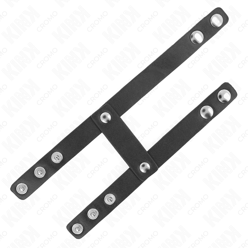 Cockring Double en Cuir Réglable Confort Ajustable - Kink