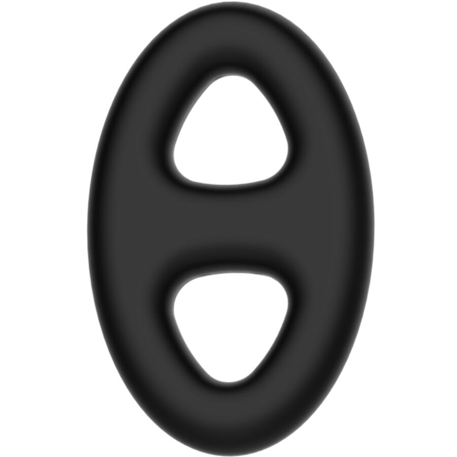 Cockring Double Ovale Silicone Souple Ajustable Étanche - Crazy Bull