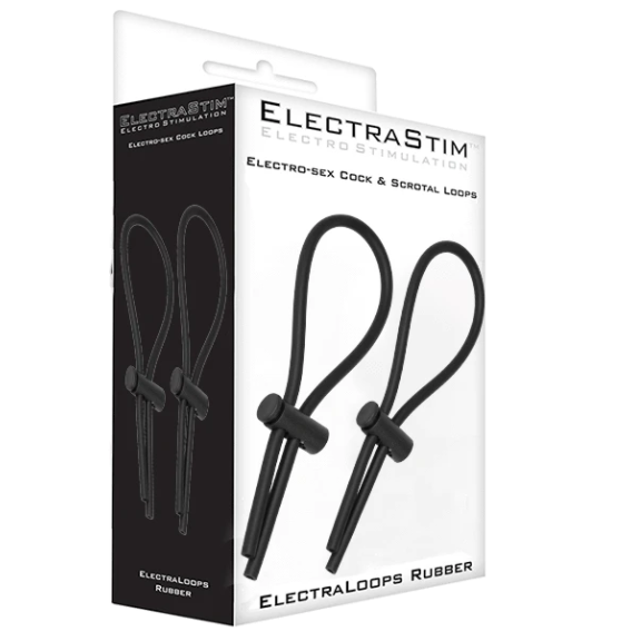 Cockring Électrostimulation ElectraLoops Caoutchouc Réglable Lot de 2 - Electrastim