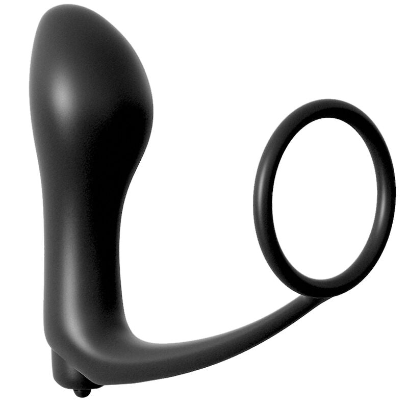 Cockring Vibrant Ass-Gasm avec Plug Prostate Silicone Étanche - Anal Fantasy