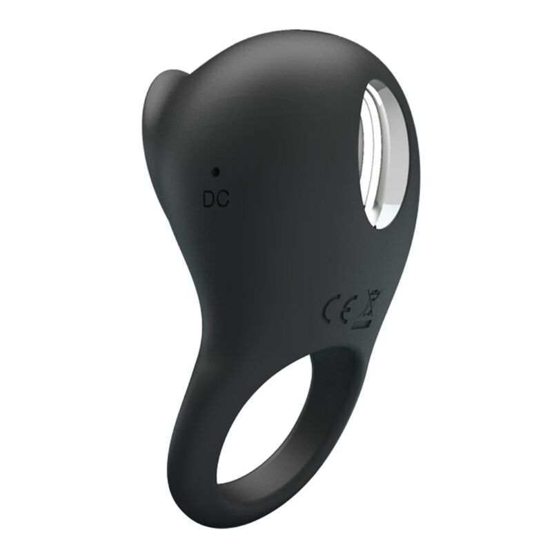 Cockring Vibrant avec Langue Stimulatrice 12 Modes Rechargeable - Pretty Love