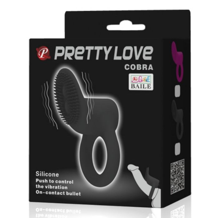Cockring Vibrant Cobra Silicone Stimulateur Clitoridien - Pretty Love