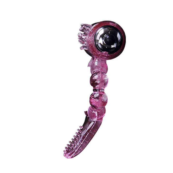 Cockring Vibrant Double Stimulation 10 Rythmes Langue Souple - Baile
