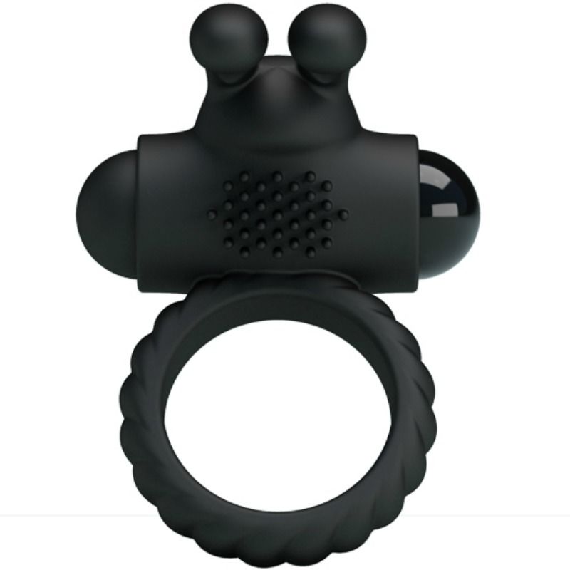 Cockring Vibrant Eudora avec Stimulateur Clitoridien Silicone Étanche - Pretty Love
