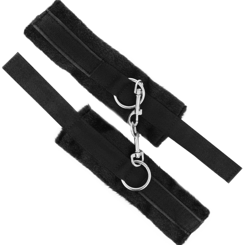 Coffret BDSM Érotique Menottes Bandeau et Tickler Cuir Végan - Intense