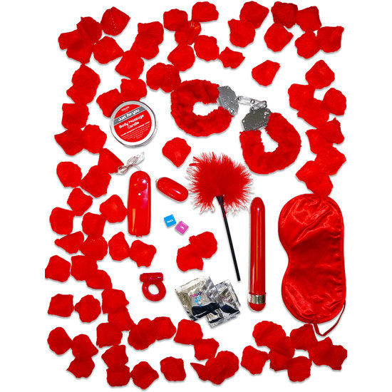Coffret Cadeau Romance Just For You 9 Accessoires Sensuels - Toyjoy