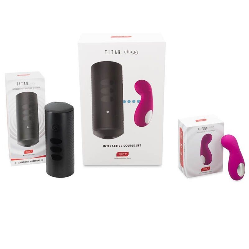 Coffret Couple Titan et Cliona Connectés Interactifs Étanches - Kiiroo