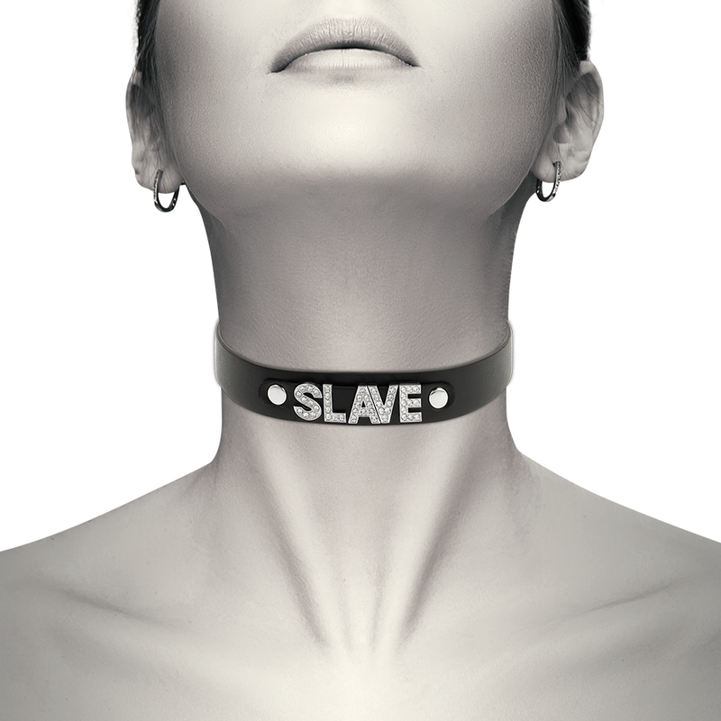 Collier BDSM Ras de Cou Cuir Végan Réglable Taille Unique - Coquette