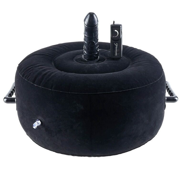 Coussin Gonflable Chevauchant Hot Seat Gode Vibrant Multi-Vitesses - Fetish Fantasy