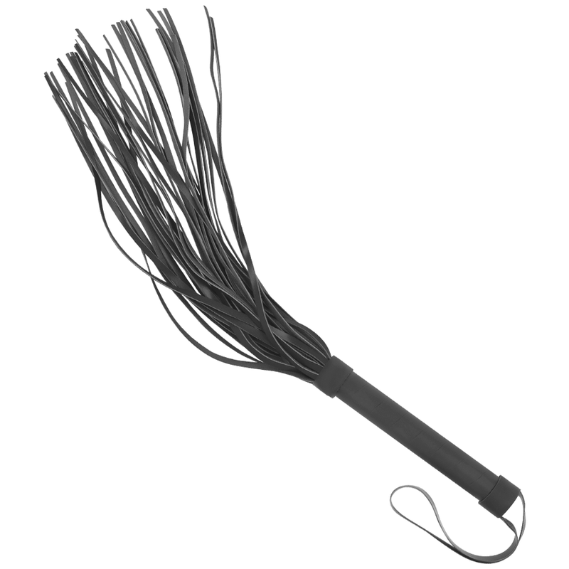 Cravache BDSM Cuir Végétalien Néoprène Sans Nickel 28 cm - Fetish Submissive