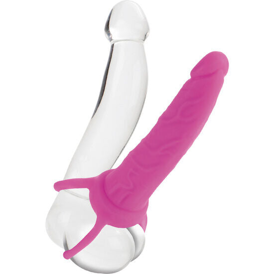 Double Pénétrateur Cockring Silicone Stimulation Anale et Vaginale - CalExotics