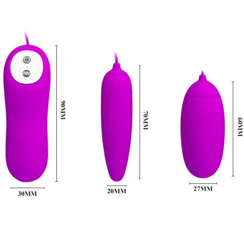 Double Œuf Vibrant Irma Télécommande 12 Modes USB - Pretty Love