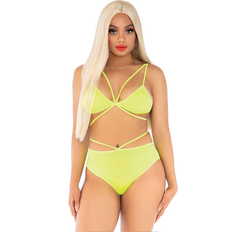 Ensemble Lingerie Top et Culotte à Bretelles Réglables 2 Coloris - Leg Avenue