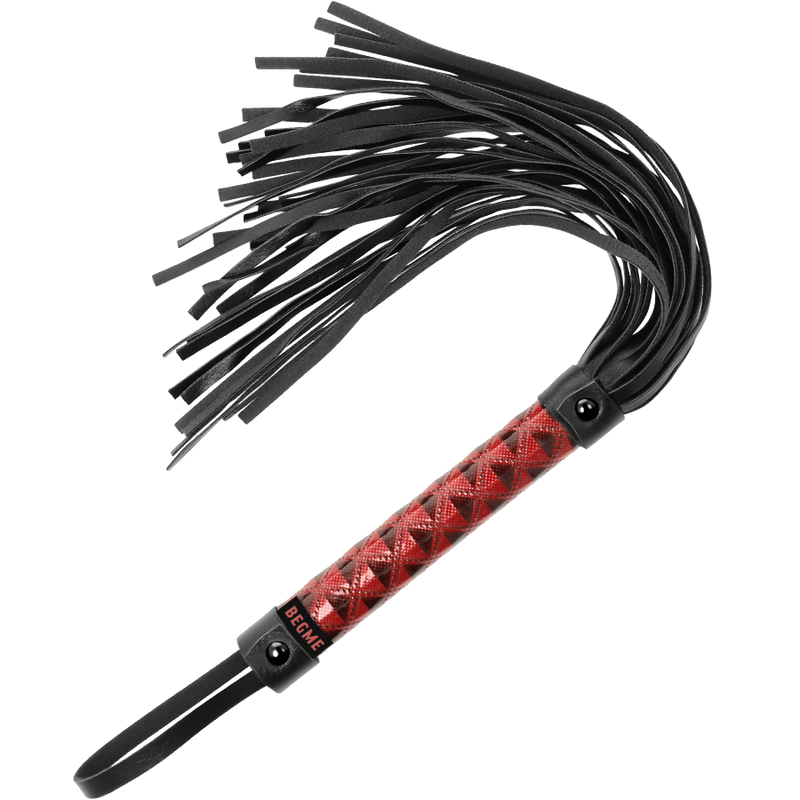 Fouet BDSM Cuir Vegan - Sangles Souples Poignée Premium - Begme