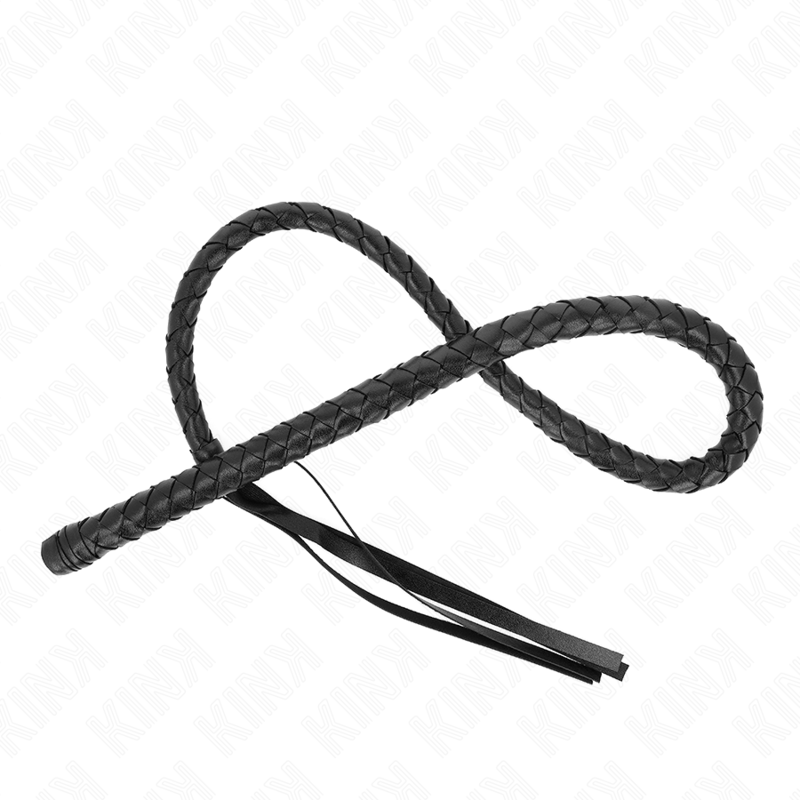 Fouet BDSM Long avec Billes 110 cm Cuir et Synthétique - Kink