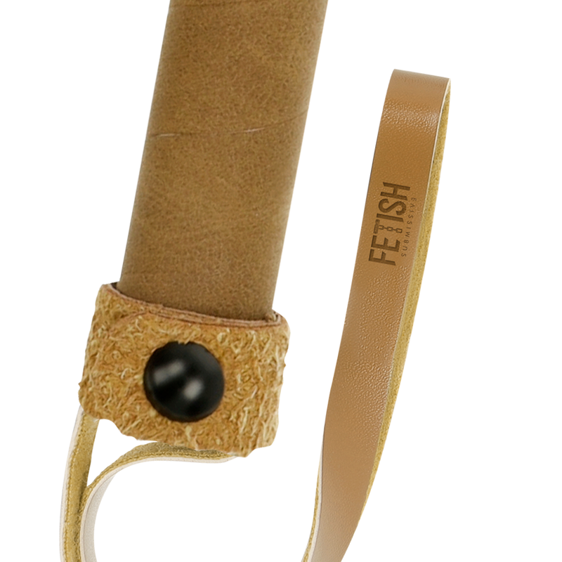 Fouet BDSM Origin Cuir Vegan Manche Sans Nickel 28 cm - Fetish Submissive