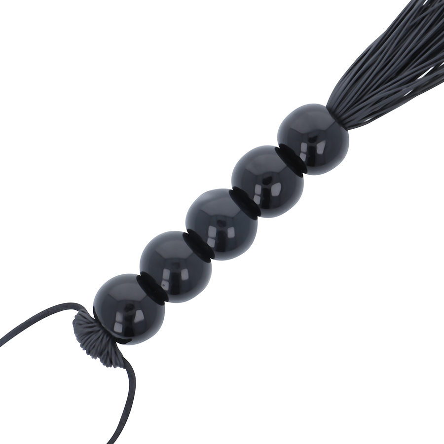 Fouet de Bondage Fin Élégant 45 cm Poignée Ergonomique - Darkness