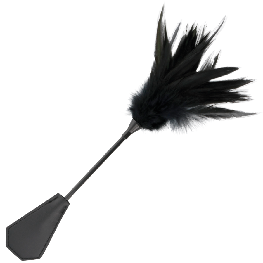 Fouet à Plumes Réversible Cravache Double Face 48 cm - Darkness