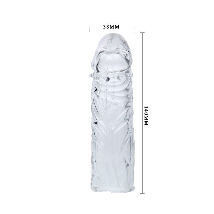 Gaine à Pénis Lilas Silicone Adaptable Réversible 13 cm - Baile