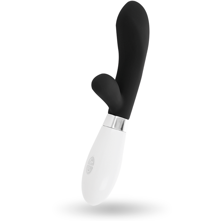 GLOSSY - Vibromasseur Rabbit Jackson - 2 Moteurs 10 Modes Silicone - Glossy LAPIN NOIR