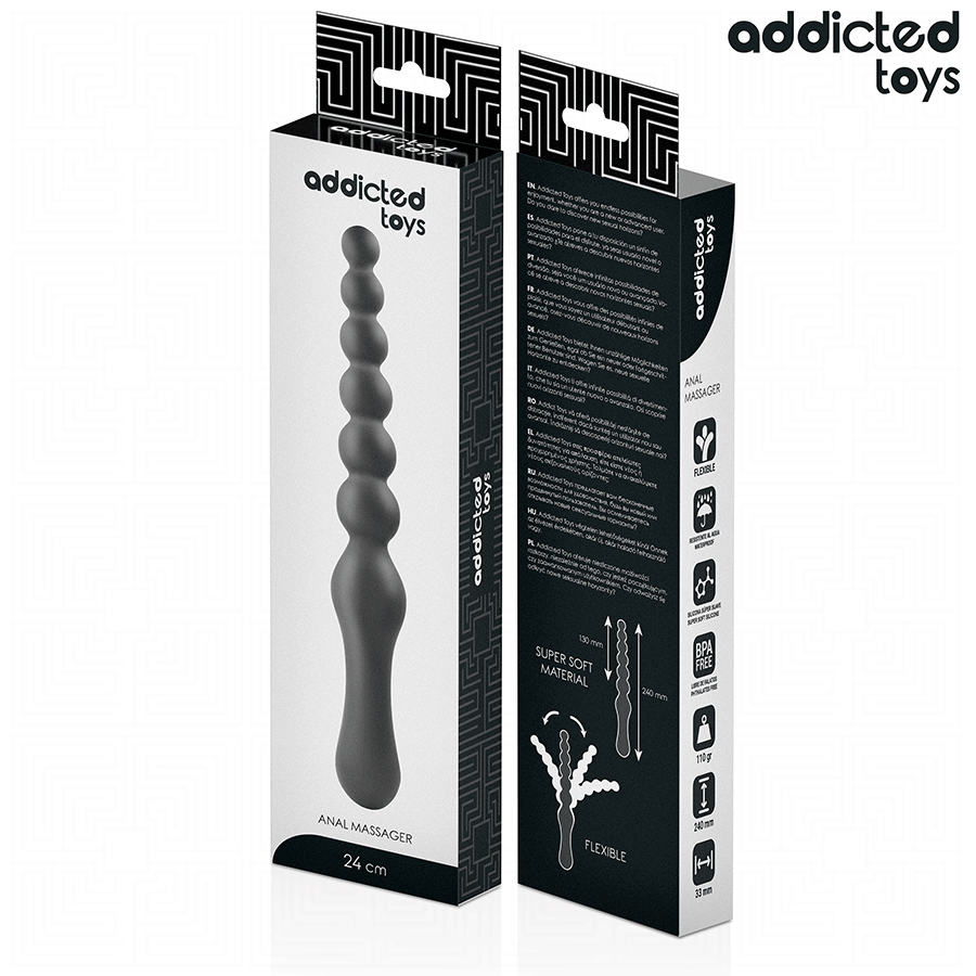 Gode Anal Progressif 24 cm Silicone Insertion Profonde - Addicted Toys