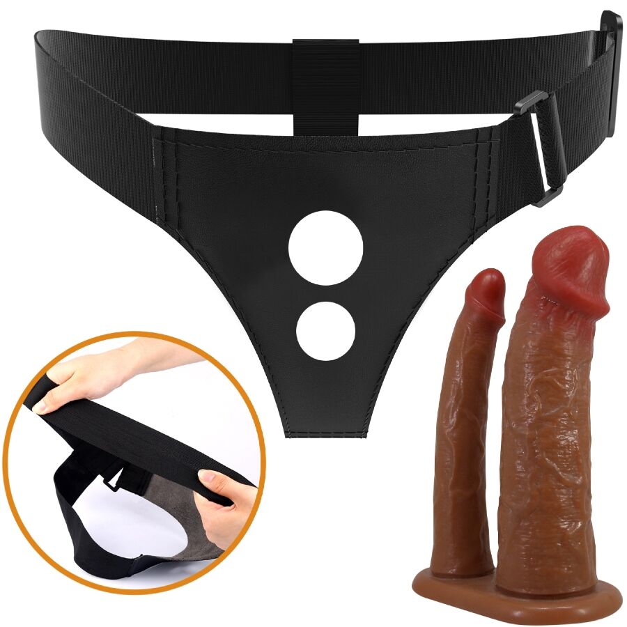 Gode Ceinture Tunnel Keaven Briefs Double Gode Harnais Universel - Pretty Love