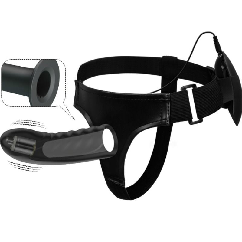 Gode Ceinture Vibrant Marvin Gode Tunnel Silicone Veiné Réglable - Pretty Love