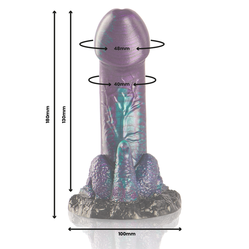 Gode Dragon Basilisk Silicone Écailleux 2 Tailles - Epic Cybersilicock