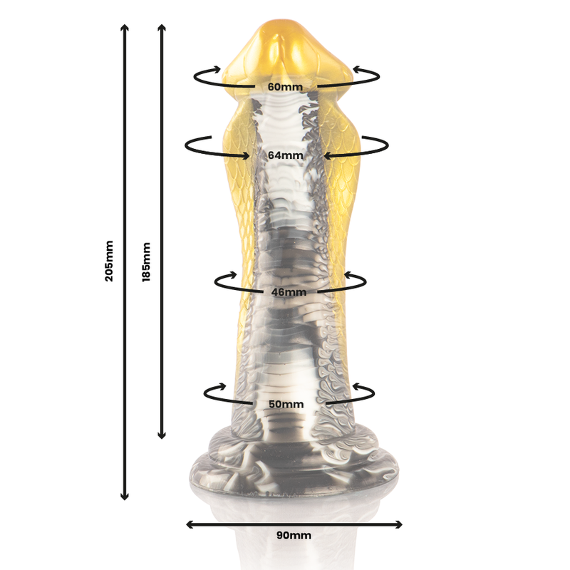 Gode Dragon Drakon Cobra Silicone Texturé 20 cm - Epic Cybersilicock