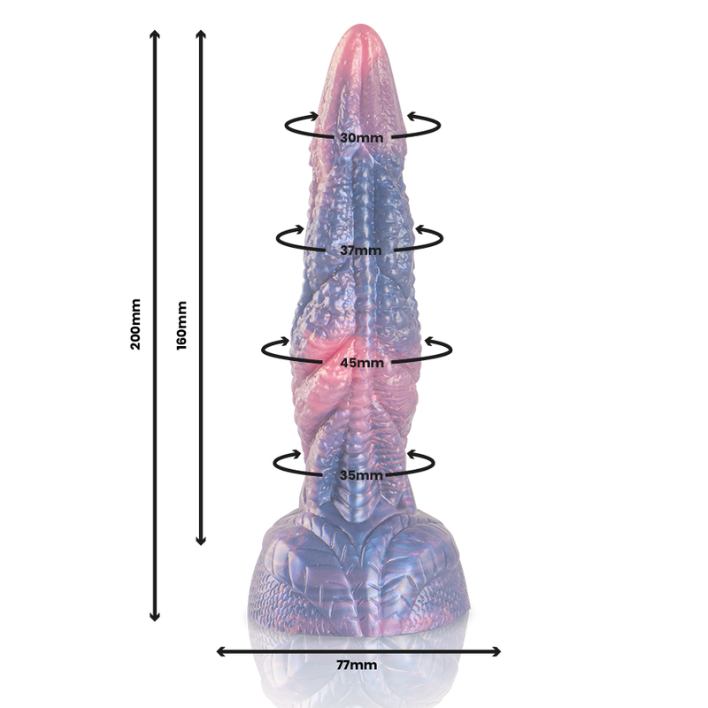 Gode Fantasy Dionysus Silicone Couleurs Vibrantes 20 cm - Epic Cybersilicock