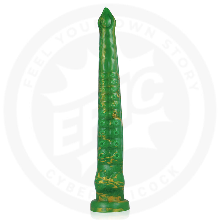 Gode Fantasy Hylos Green Flash Silicone XXL Base Ventouse - Epic Cybersilicock