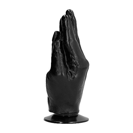 Gode Fisting XXL 21 cm Forme Ergonomique avec Testicules - All Black