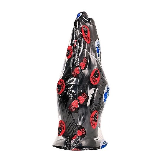 Gode Fisting XXL 21 cm Forme Ergonomique avec Testicules - All Black