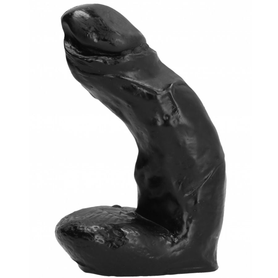 Gode Réaliste 15 cm avec Testicules Silicone Lisse - All Black